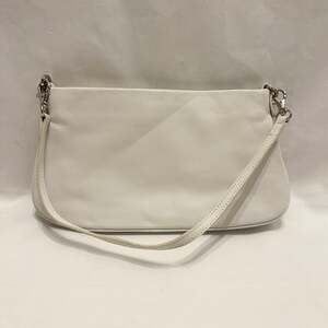 Casual Corner Winter White Leather Handbag Shoulder Bag - Vintage Y2K